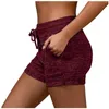 Shorts pour femmes et poches pour femmes, cordon de serrage avec chaussettes courtes de bain douces pour manches de chemise