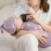 Dekens 1 Set Baby Inbakerdeken Hoed Puur Katoen Bedrukt Geboren Ontvangst Beanie Cap Voor 0-3 Maanden