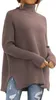Kadın Sweaters Kadın Büyük Boy Yelcelan Sweaters 2023 Sonbahar Batwing Sleeve Yüzyüz Tunik Sweater