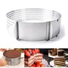 Baking Moulds 24-30cm Adjustable Round Bread Cake Cutter 6 Layers Slicer Mousse Ring Mold For Kitchen Baking Tool Confectionery Pastry Tools 231216