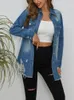 Women's Jackets Denim Jacket Woman For Women 2023 Korean Fashion Coat Vintage Blue Jeans Spring Autumn Blazer Shirt Casual