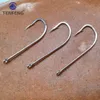 Fishing Hooks 1000-6000 pcs/lot gros hameçon en vrac longue poignée trou oculaire crochet barbelé hippocampe Pomfret perche matériel de pêche Pesca Peche 231216