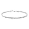 Charme Pulseiras Simples Uma Linha Pulseira De Tênis Branco Ouro Cheio Fino Checo Dril Mulheres 18 5cm7 28 271C