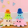 Śliczne wypchane podwójne boki odwracalne Pluszowa Pluszowa Dollowa Dolls Octopus Dwuracalne nadziewane ośmiornica Pluszowa zabawka