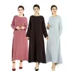 Etnische kleding Grote maten Effen jurk Kalkoen Zachte Abaya Moslimvrouwen Islamitisch