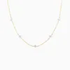 Bijoux en argent fin minimal délicat Cz turc mauvais œil charme délicat tour de cou clavicule Adorable femmes fille chaîne collier 3036