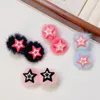 Accessoires de cheveux Automne Hiver Couleur Solide Peluche Boule ronde Rayé Star Pentagram Clips pour fille Enfants Mignon Kawaii Fée Cool Sweet Épingle à cheveux