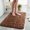 Carpets Bathroom Bath Mat Doormat Entrance Door Non Slip Floor Rug Water Absorbent Memory Foam Cobblestone Foot