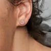 Recién llegado, pendientes auténticos de Plata de Ley 925 con forma de Margarita rosa y flor, pendientes de moda, accesorios de joyería para mujer Gift284N