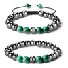 Strand 2Pcs Magnetic Hematite Bracelet For Protection Therapy Men