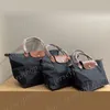 Modische Damen-Nylon-Einkaufstasche, Handtasche, Einkaufstaschen, Umhängetasche, tragbare Aktentasche, Top-Seller, 3 Größen