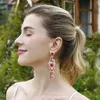 Boucles d'oreilles pendantes avec lettres d'amour et perles, cœur de saint-valentin, perles de rocaille, accessoires d'oreille inspirants, Style des années 90