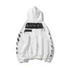 Offend Толстовки Off Whitehoodie Свитер с раскрашенной стрелкой в воронью полоску Свободная толстовка с капюшоном и женские футболки Off Whitehoodie Hot Office 311