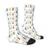 Men's Socks Hip Hop Retro Blue Yellow And Red Pikmin Crazy Compression Unisex Game Harajuku Funny Crew Sock Boys Gift