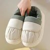 Slippers 2023 Winter Shoes Women Warm Plush Furry Snow Boots Outdoor Home Waterproof Down Padded Quilted Man Platform