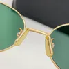 Summer Women Modna marka Triomphe 01 Okulary przeciwsłoneczne Męskie damskie metalowa rama zielona soczewka UV400 w stylu retro okulary przeciwsłoneczne Triomphe z oryginalnym pudełkiem CL40235