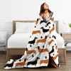 Blankets Dachshund Throw Blanket Bedding Super Soft Warm Flannel For Kids Adults Bedroom Living Room Sofa All Season