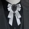 Broszki moda mężczyźni kobiety wstążka muszka do kryształowej broszka na kryształowy pin brooch luksusowe szyki ślubne