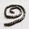 Retro Stainless Steel Motorcycle Bicycle Chain Necklace Punk Hiphop Men Women 11MM 13MM Wide Heavy Brush Black Bike Biker Link Nec246v