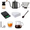 Kupalar açık kahve bagajı barista kahve makinesi damla öğütme ölçeği ile zamanlayıcı ile su ısıtıcısı seyahat seti 231216