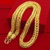 Mens Necklace Thick Chain Hip Hop Do9mm Wide Massive Mens Necklace 2-tone 18K Gold Filled Solid Curb Chain Statement Necklace Gift251D