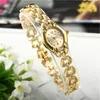 Montres-bracelets femmes Bracelet montre Mujer doré Relojes petit cadran Quartz loisirs montre-Bracelet heure femme dames élégant Relogio horloge 231216