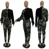 Women's Two Piece Pants Leopard Camouflage Set For Women Clothes Sweatshirt Top And Sweat Suit Matching Sets 2 Womens Outfits