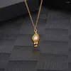 Kettingen Kettingen Roestvrij Staal Delicate Gouden Slak Hanger Ketting Damesmode Schelp Parel Sieraden Cadeau Voor Hem Met Ketting