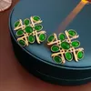 Studörhängen riteye medeltida stil vintage för kvinnor geometrisk strass eleganta smycken delikat parti aretes de mujer