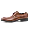 Dress Shoes Italian Mens Brogues Luxury Genuine Leather Designer Handmade Fashion Elegant Man Wedding Business Social