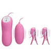 Vibrateurs 7 VIBRATIONS 3 Pinces de mamelon de choc électrique vibration du sein d'oeuf Clitoris Clia Clip Stimulation BDSM Toy sexuel pour les femmes 231216