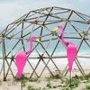 Obiekty dekoracyjne figurki kapryśny ptak różowy flamingo domowe dekoracja ogrodowa wir Absolutnie cudowna unikalna dynamiczna rotacja 231216