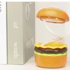 Veilleuses en forme de Hamburger, lampe de Table de Type C, charge 3 Modes, interrupteur tactile, taille-crayon Rechargeable