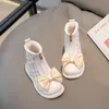 Stivali da ragazza invernali eleganti papillon con zip frontale nero beige per bambini stivaletti a metà polpaccio punta tonda peluche scarpe per bambini 2636 231216