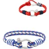 Pulseras de cuerda tejidas, pulseras de cuerda de paraguas de diseñador hechas a mano, pulseras de plata con dijes de lujo para hombres y mujeres, brazaletes para hombre Hand-knit201Y