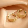 Pendientes de aro, 1 par, pendiente multicapa, Color dorado y plateado, en forma de C para mujeres y niñas, círculo, regalo de joyería de boda a la moda