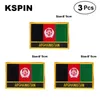 Broches rwanda rechthoekige vorm vlag patches geborduurd National for Clothing Diy Decoration