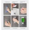 Liquid Soap Dispenser No Drilling Countertop ABS Plastic Transparent Container Shampoo Gel Home