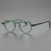 Sonnenbrille WYT Männer Handgemachte Matte Farbe Acetat Brillengestell Runde Retro Designer Optische Brillen Frauen Myopie Verschreibungspflichtige Brillen