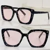 Berömda varumärken Solglasögon Male Designer Brand, Mens Womens New Acetate Fiber Black and White Frame Pink Lenses Driving Solglasögon med Box SPR23ZS