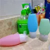 Förvaringsflaskor 60 ml resebehållare lotion färska tillbehör bärbara silikonrör schampo
