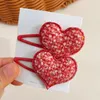 Haarschmuck 2PCS Schöne Prinzessin Vielseitig Wolle Herzform Mädchen Haarnadeln Kinder Kopfbedeckungen Haarklammern Haarspangen