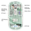 2 4G Bluetooth çift modlu dayanıklı şeffaf kablosuz oyun faresi 3D RGB arkadan aydınlatmalı ergonomik dizüstü bilgisayar için şarj edilebilir PC 231216