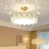 Plafonniers Lumière Chambre De Luxe Célébrité Internet Couronne Créative Haut De Gamme Chambre De Fille Maître Romantique