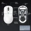 Möss X3 Pixart Paw3395 Bluetooth Mouse 2 4G TRI -läge Anslutning 26000DPI 650IPS 49G Lätt makrospel 231216