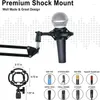Microphones Gaming Mic Stand Microphone Boom Suspension Support avec filtre de pare-brise