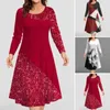 Casual Dresses Slim Fit Long Sleeve Dress Vintage A-line Midi With O-neck For Women Elegant Autumn Streetwear Fashion Unique