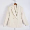 Women's Suits Women Spring And Summer Special Price Tweed Lapel Double-breasted Casual Blazers