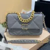 Canal 19 Bolso de diseñador Top Piel de cordero 9A Calidad 25 CM Moda para mujer Bolsos cruzados de hombro de lujo Bolsos de cadena de oro y plata para mujer