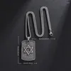 Pendant Necklaces Men's Stainless Steel Solomon Star Of David Necklace Six-Pointed Lucky Jewelry Jewish Shield